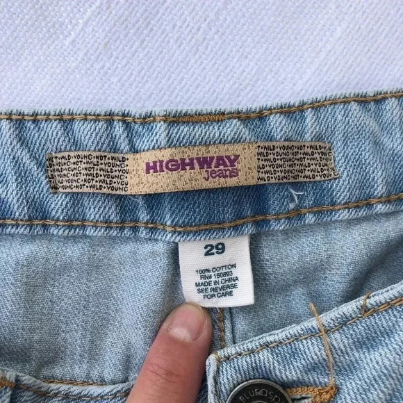 Highway Jeans Distressed Hi Waist Denim Shorts 29 - Picture 4 of 5